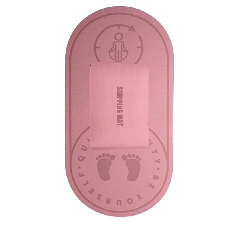

Skipping Mat Non Slip Textured Thick High Density Yoga Mat with Knees Pad for Jump Rope Fitness Exercise, Pink