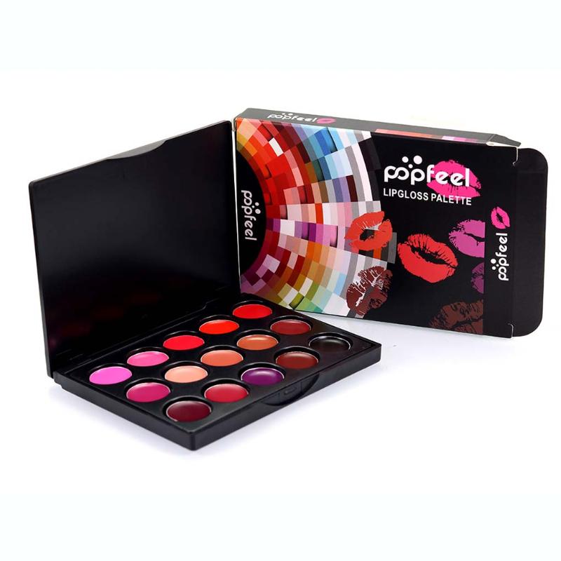 

Brand New 15 Colors Women Girls Moisturizing Long Lasting Lip Gloss Palette for Nude Cosmetic Makeup, 15colors