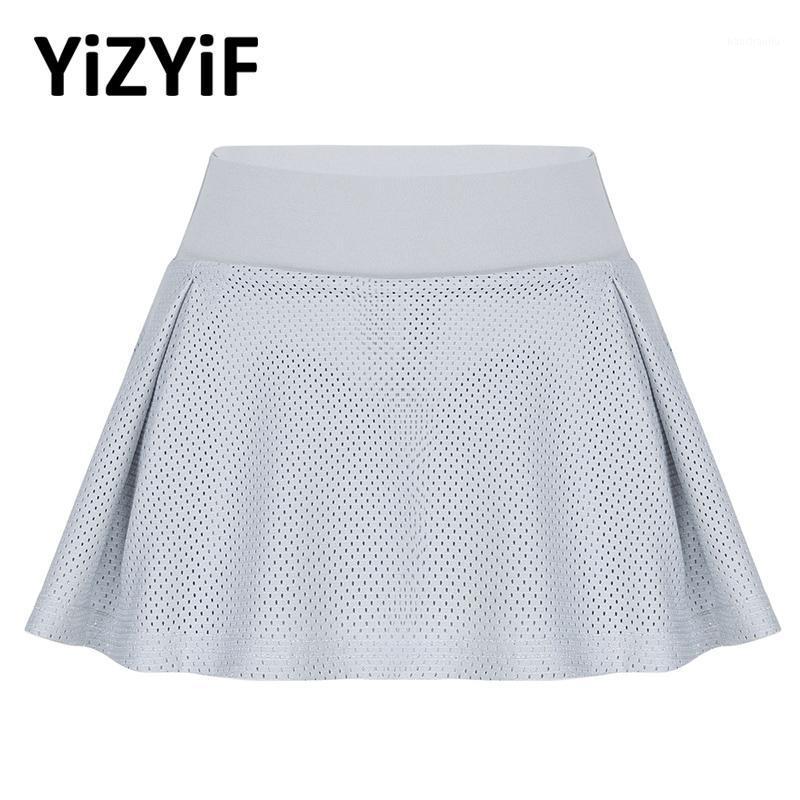 

Womens Yoga High Waist Athletic Shorts Skirts Double Layer Mesh Yoga Gym Sports Shorts 2 in 1 with Liner Workout Running1, Black