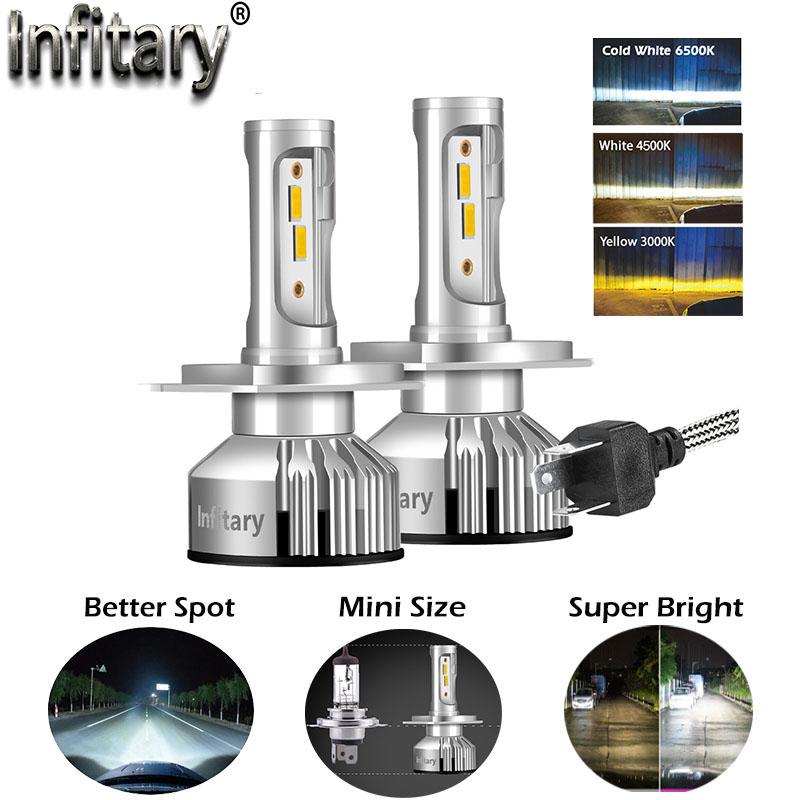 

Infitary ZES Chips H4 H7 Led Running Lights 12000Lm 3000K 4500K 6500K H1 H3 H11 H13 9004 9005 9006 9007 Ice Head Lamps For Cars