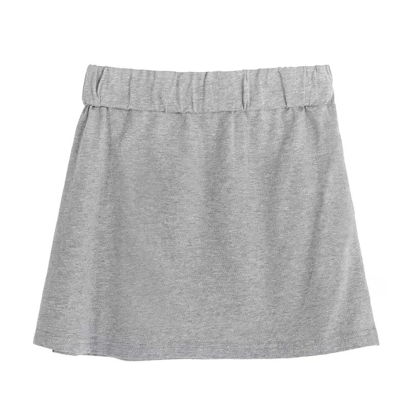 

Women Fashionable Button Base Skirt Sweatshirt Comfortable Female Casual All-match Short Skirt In The Hem  Mujer 2021