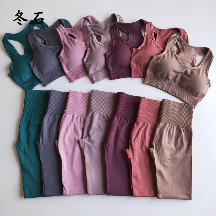 

2pcs/set Yoga Gym Set Woman Sportswear Exercise Leggings push up Padded Sports Bras Fitness Wear Seamless Yoga Sets Sports Suit1, Black