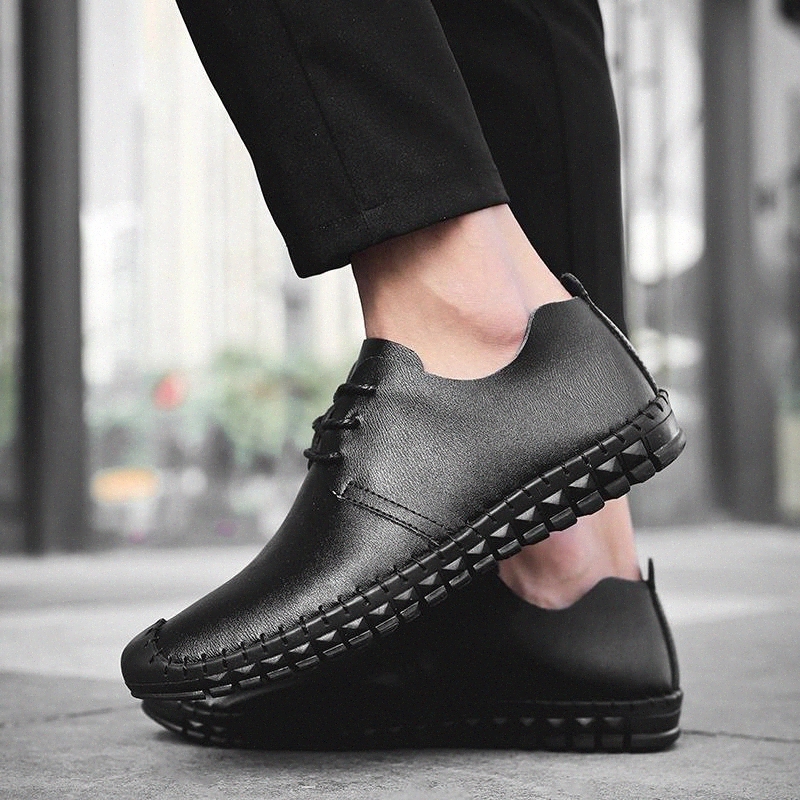 

Mens Shoes Spring Autumn Casual Shoes mens Fashion Genuine Leather handmade sewing Soft Driving Shoes Loafers Flats big size 48 #lD0w