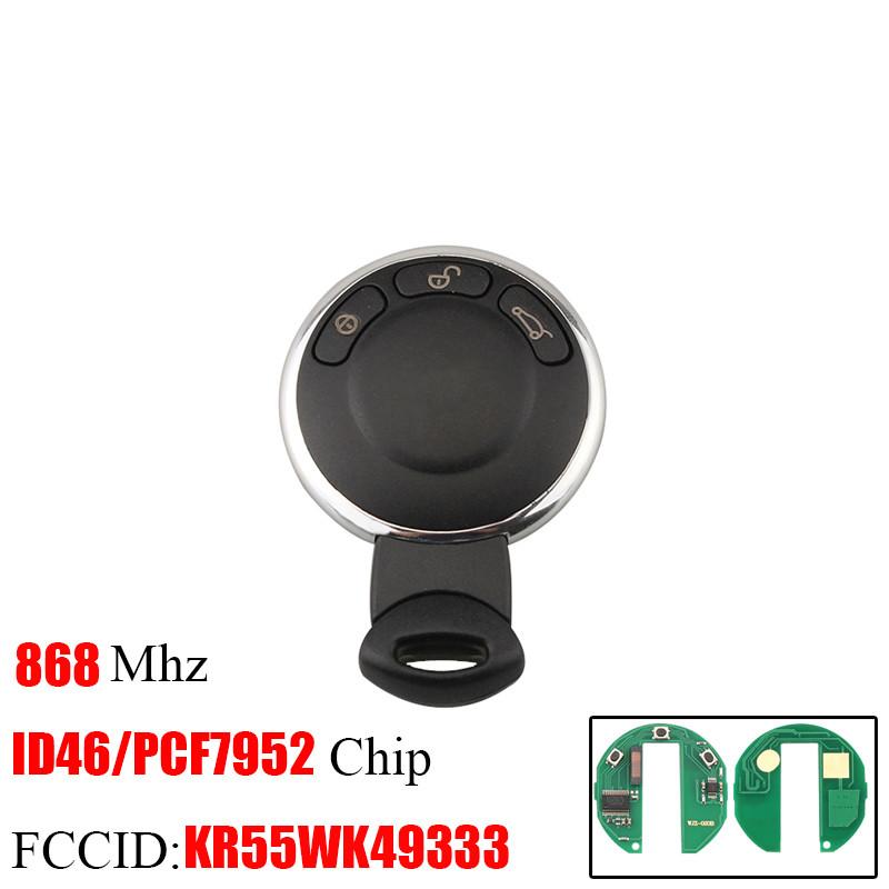 

BMW 315Mhz/433Mhz/868Mhz Remote key KR55WK49333 ID46/PCF7952 Chip