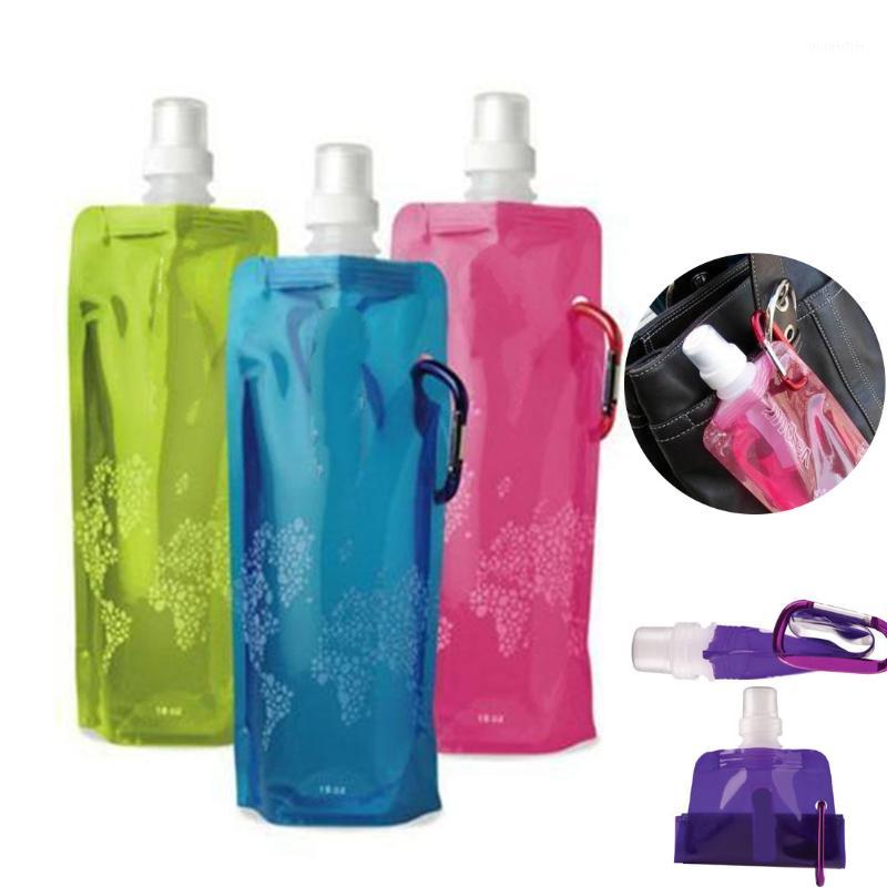 

Wholesale- Useful 480ml Portable Foldable Water Bottle Ice Bag Running Outdoor Sport Camping Hiking Random Color1