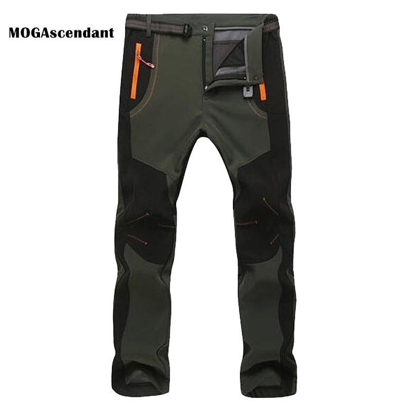 

Men's Winter Warm Fleece Shark Skin Cargo Pants Women Stretch Waterproof Casual Pants Sweatpants Tactical Army Work Pants S-5XL 201110, Men gray