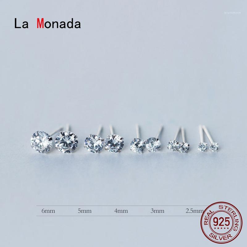 

La Monada Cute Bead Earings Studs 925 Sterling Silver Fine Jewelry Minimalist Stud Earrings For Women Silver 925 Korean1