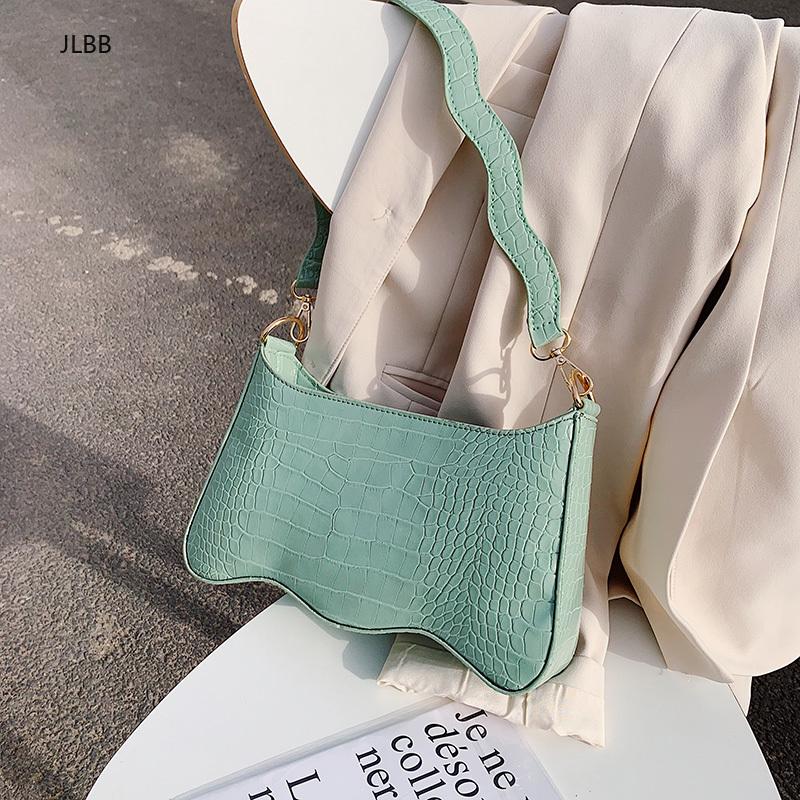 

Quality Bags For Women 2020 Retro Small Shoulder Bag Summer Stone Pattern Handbag And Purse Solid Color Leather Totes Bag, Blue shoulder bag