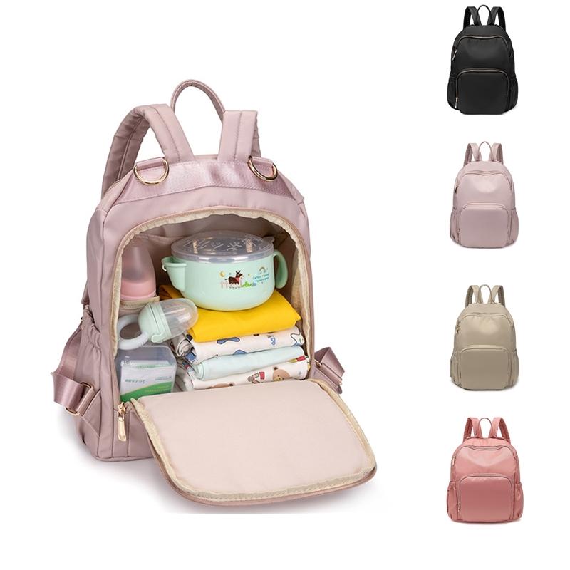 

Portable Oxford Diaper Bag Backpack Large Capacity Fashion Maternity Bags Quality Travel Humanized Baby Nappy Mommy Bag Gift, Pink