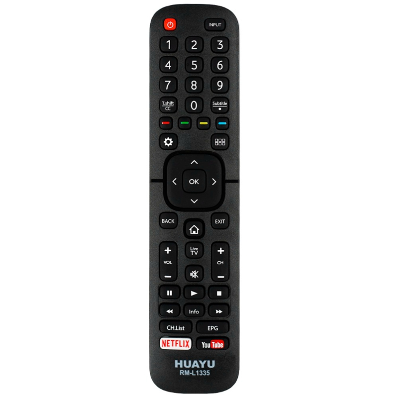 

HUAYU Universal Remote Control for Hisense RM-L1335 TV with Netflix and Youtube