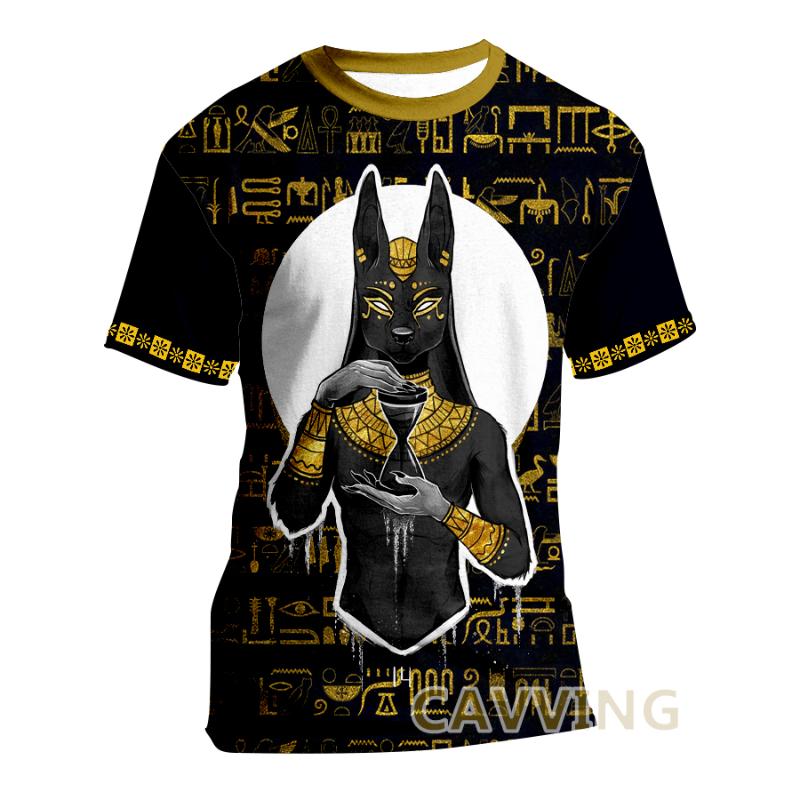 

Men's T-Shirts CAVVING 3D Printed God Eye Of Egypt Pharaoh Anubis Ancient Casual Harajuku Styles Tops Clothing For Men/women 01, White;black