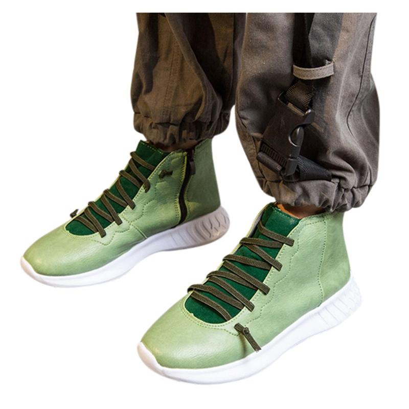 

Outdoor Boots Womens Breathable Outdoor Sports Shoes Leather Lace Up Boots Women Casual Sport Shoes Female, Bk