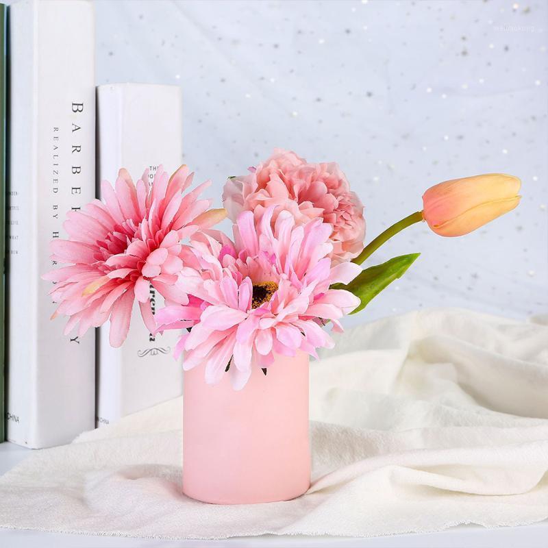 

Creative Mini Flower Box 6X8cm Mini Round Small Holding Rose Boxes Bucket Single Flower Box Bucket Party Bouquet Home Decor1