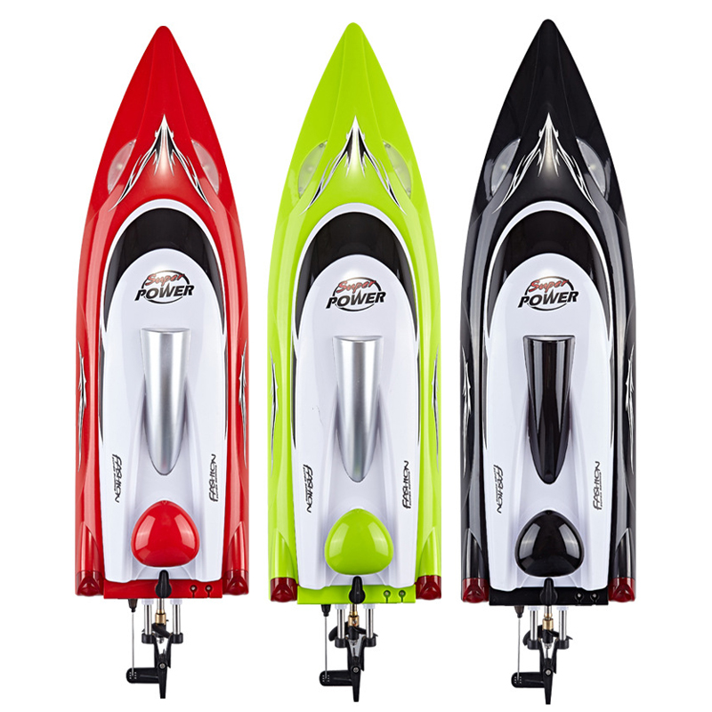 

HJ806 Electric RC Boat 35KM/H High Speed Radio Remote Controlled Speedboat Racing Ship Steerable Boats Toy VS Feilun FT012 FT011, Black