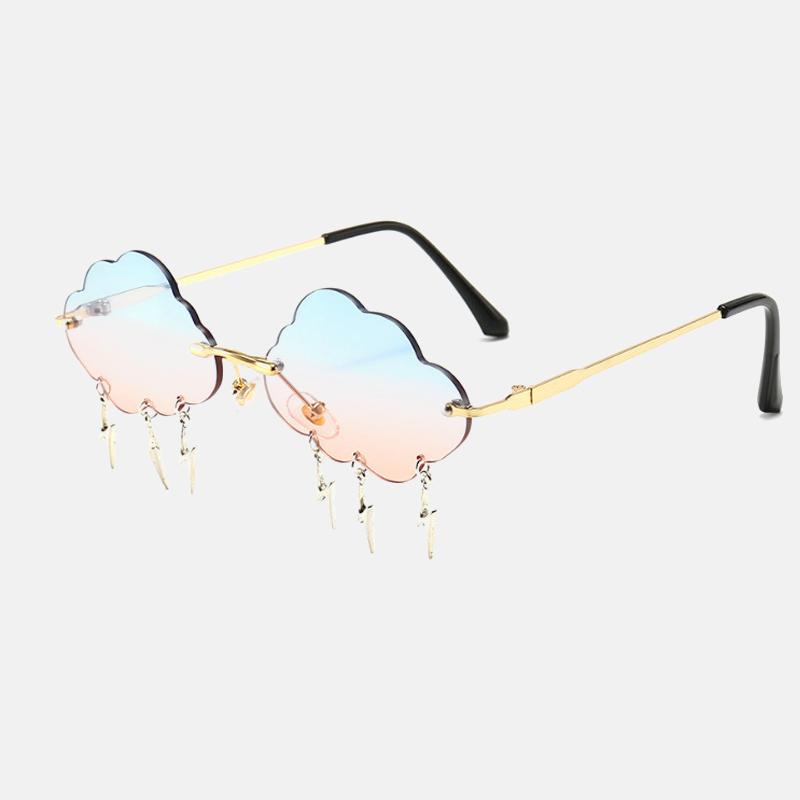 

Sunglasses Cloud Personality Party Decoration Glasses Orange Irregular Brand S For Women Colorful Small