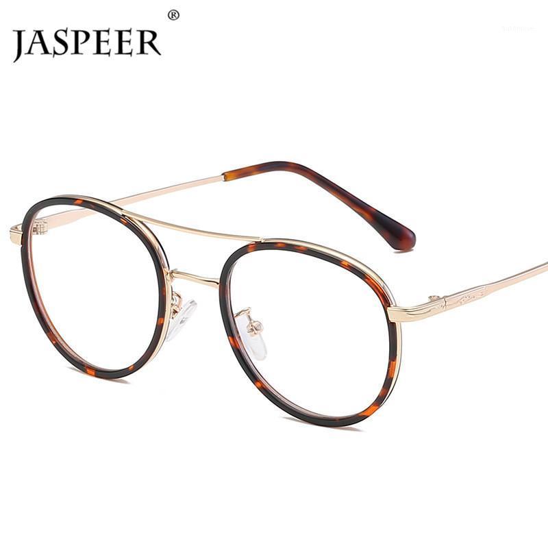 

JASPEER Retro Pilot Eyeglasses Frames Women Vintage Clear Lens Glasses Men Fashion Eyewear Optical Frames1