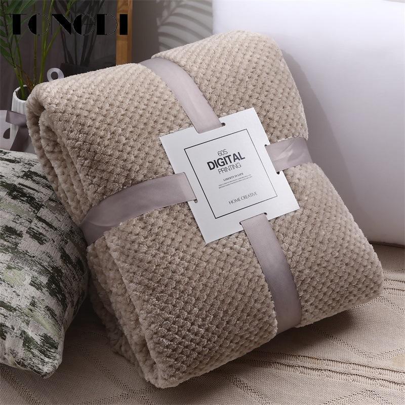 

TONGDI Soft Warm Fannel Fleece Fur Elegant Blanket Solid Couch Cover For All Season Sofa Machine Wash Plush Bedspread Children1