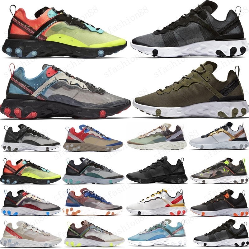 

selling React element 87 55 mens running shoes Tour Yellow UNDERCOVER Camo Red men women Sail triple black white Taped Seams sports sneakers, Box