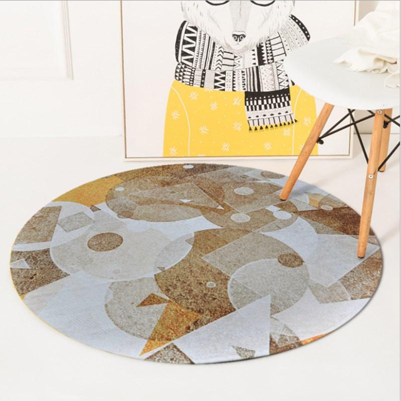 

Coffee Bottom Geometric Round Carpet Bedroom Living Room Coffee Table Room Hanging Basket Garden Blanket Computer Chair Mat
