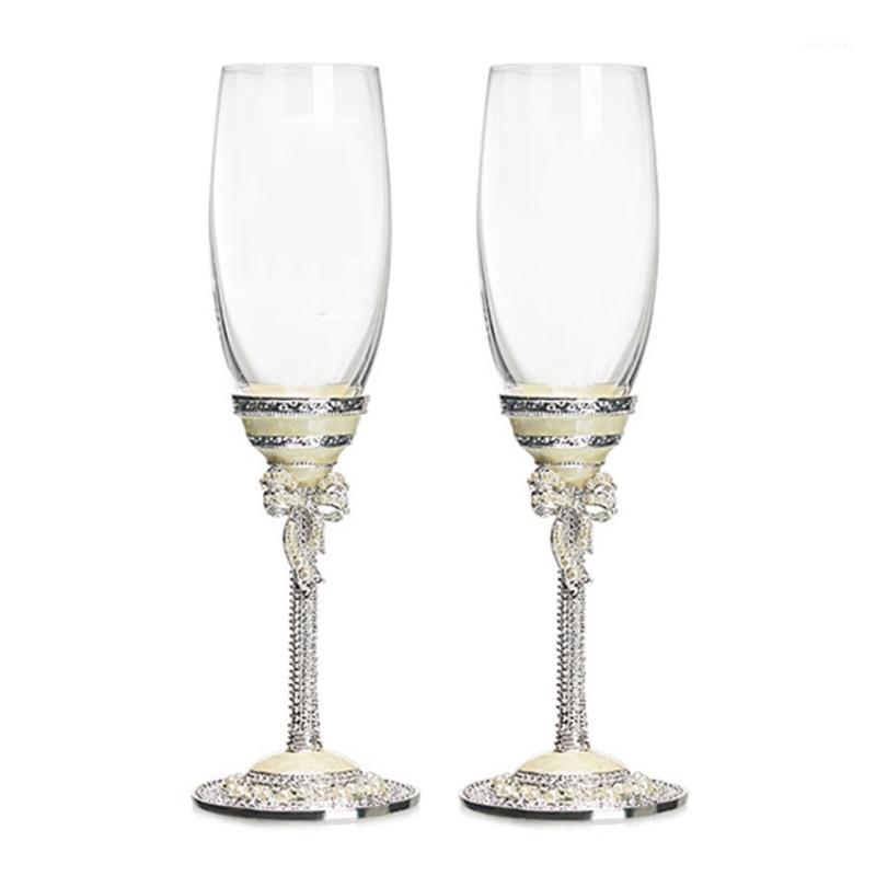 

GFHGSD wedding wine glasses for love crystal champagne flutes Creative toasting champagne wine glasses White pearl enamel1