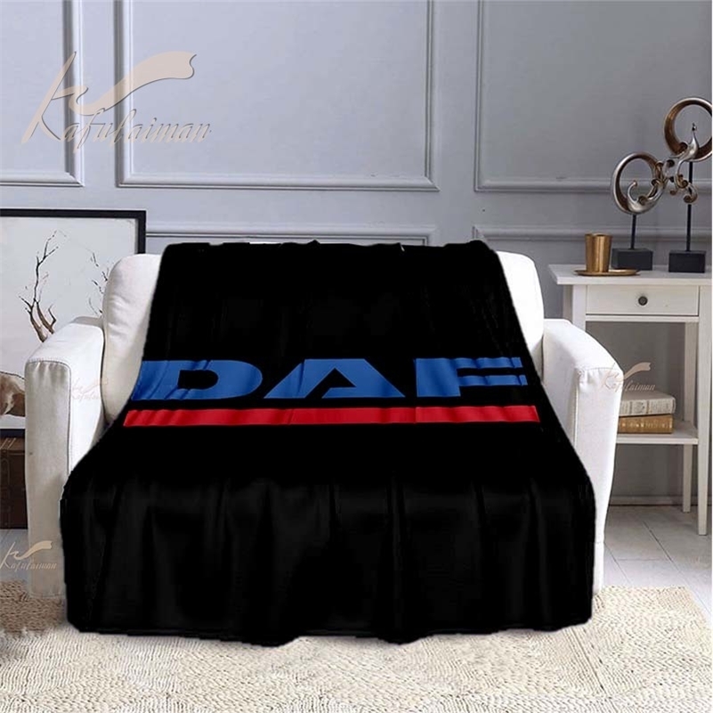 

DAF Throw Blanket Truck Super Soft For Auto parts Modern Cartoon Blanket Bedspread Throw Travel Dropship 211227