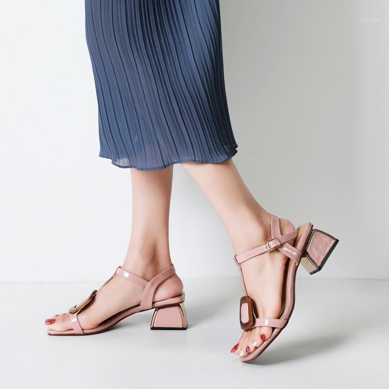 

high heels shoes women's gladiator sandals pu leather metal decoration classic new summer rome sandals mujer1, Apricot