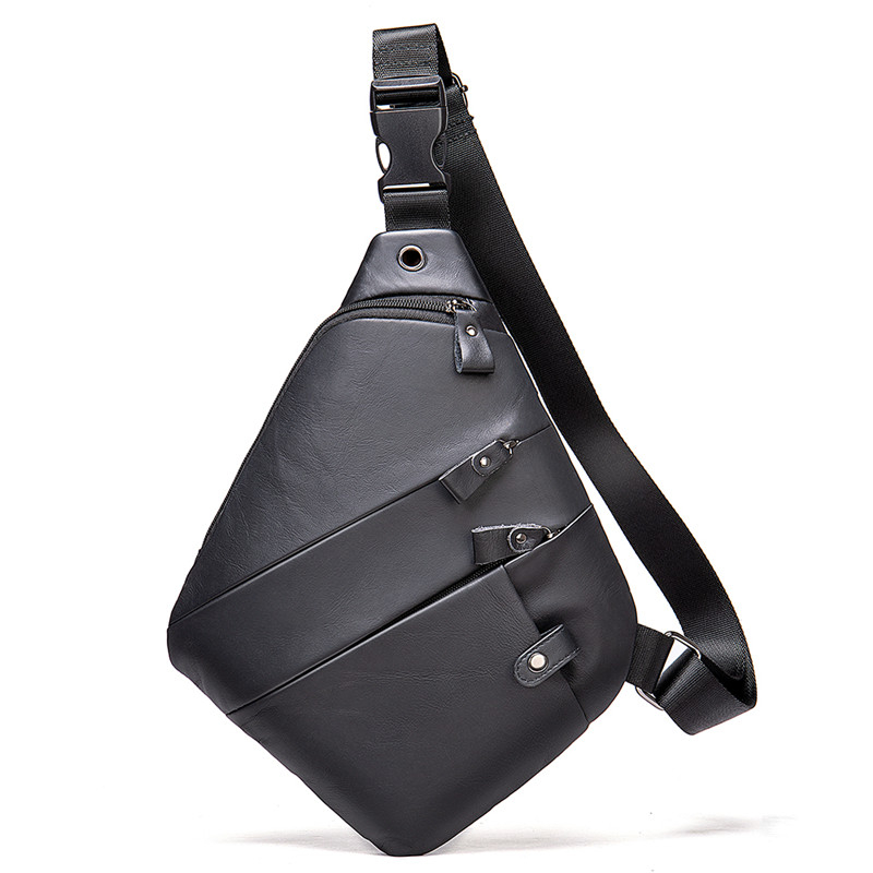 

2020 Quality Breast High Bags of Men Leather Crossbody Shoulder for the Young Famous Sling Holder Bag Bd5s, Black