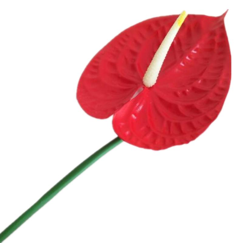 

100pcs Plastic Red Anthurium Flower Artificial Red Lily Flowers for Christmas Party Home Floral Decoration