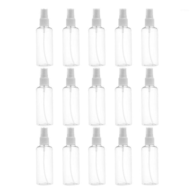 

15Pcs 100Ml Clear Plastic Empty Spray Bottles Refill Mist Pump Portable Travel Reuse1