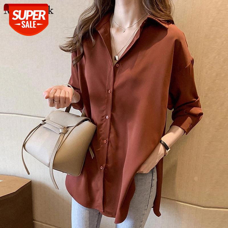 

Plus Size Chiffon White Blouse Women 2021 Fashion Korean Loose Black Shirt Women Long Sleeve Top Shirts Blusas Mujer 11576 #y97w