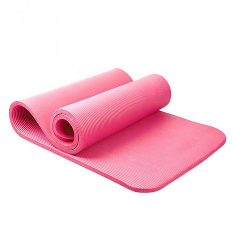 

10mm Thick Exercise Yoga Mat Pad Non-Slip Lose Weight Exercise Fitness folding gymnastics mat for fitness, Red