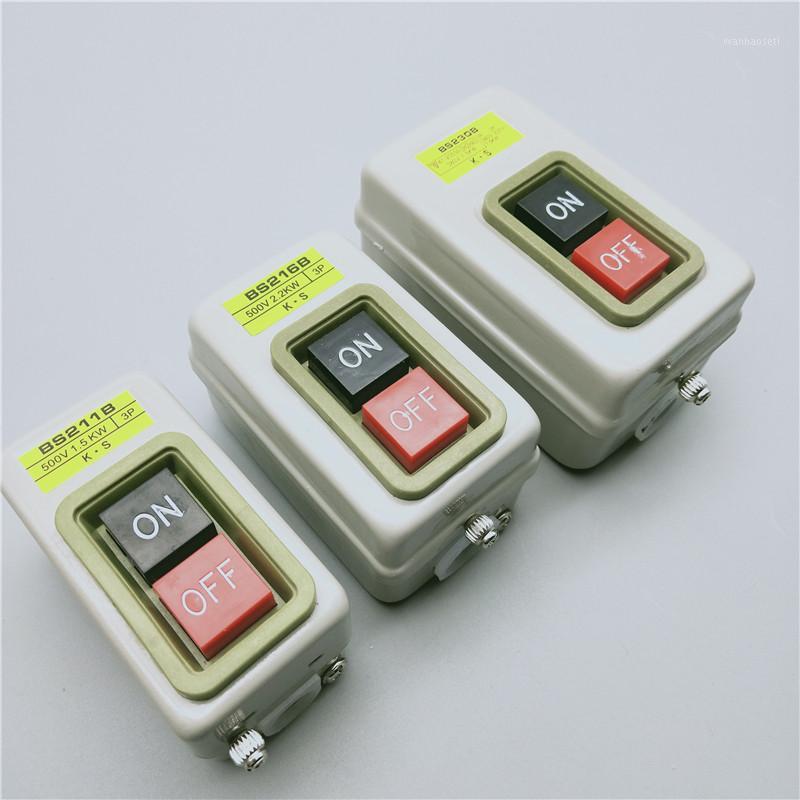 

Power Control Button Switch Three-phase Motor Start Button and Press Switch BS211B/216B/230B 1.5/2.2/3.7KW1