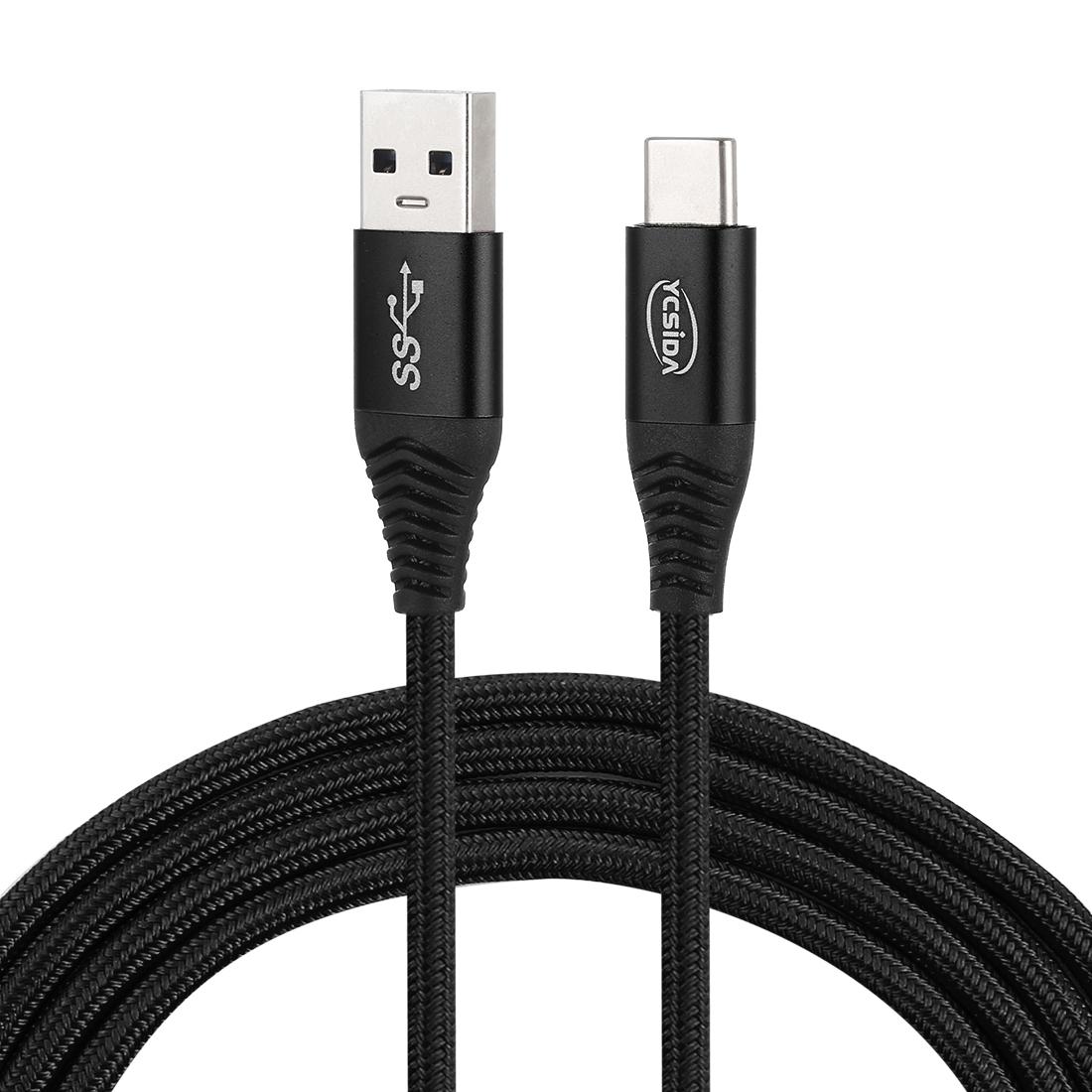 

12m Nylon Braided Cord USB to Type-C Data Sync Charge Cable with 110 Copper Wires Support Fast Charging For Galaxy Huawei Xiaomi LG HTC and