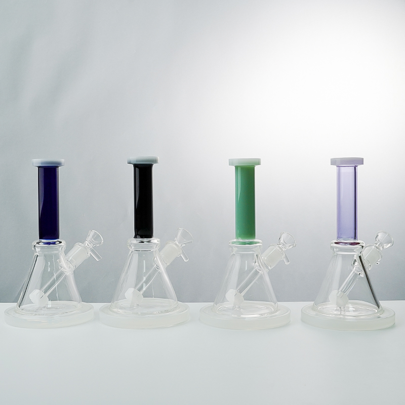 

Beaker Glass 8 Inch Hookahs Oil Dab Rig Showerhead Glass Bongs Straight Perc 14mm Female Joint Water Pipe Smoke Bong Thick Waterpipes LXMD20101