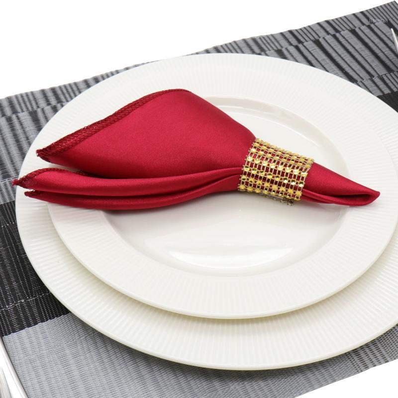 

50pcs/lot 30cm Table Napkins Satin Fabric Square Handkerchief for Birthday Wedding Party Home Hotel Restaurant Table Decoration1