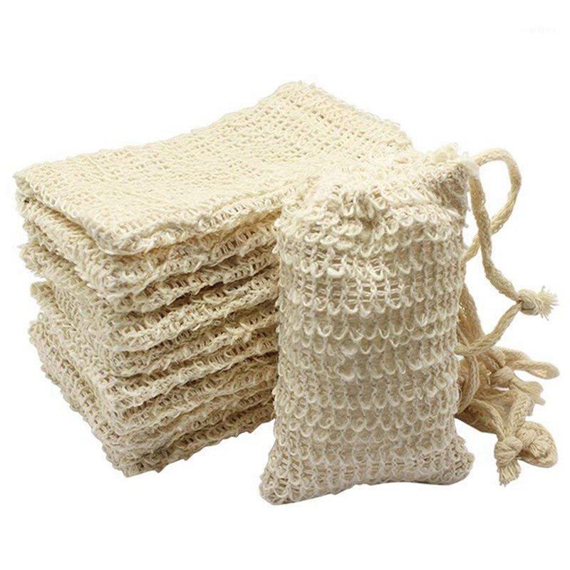 

Shower Bath Sisal Soap Bag Natural Sisal Soap Bag Exfoliating Saver Pouch Holder 50Pcs1