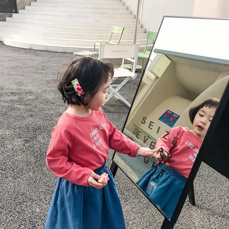 

2021 New Kids T-shirts Letter Print Boys Long Sleeve Tops Girls Spring Cotton Sweatshirt 1-6 Years Children t Shirts Clothing 6p4j, 21152red