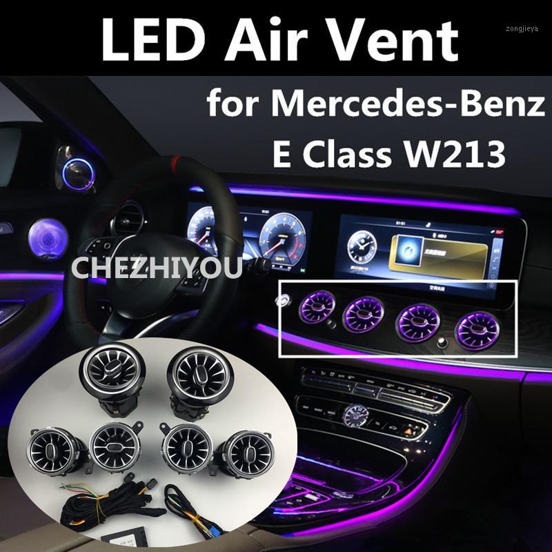 

LED Air Outlet For E Class W213 2015-2019 Interior Front Console Air Condition AC Vent Outlet Turbo Style Replace1