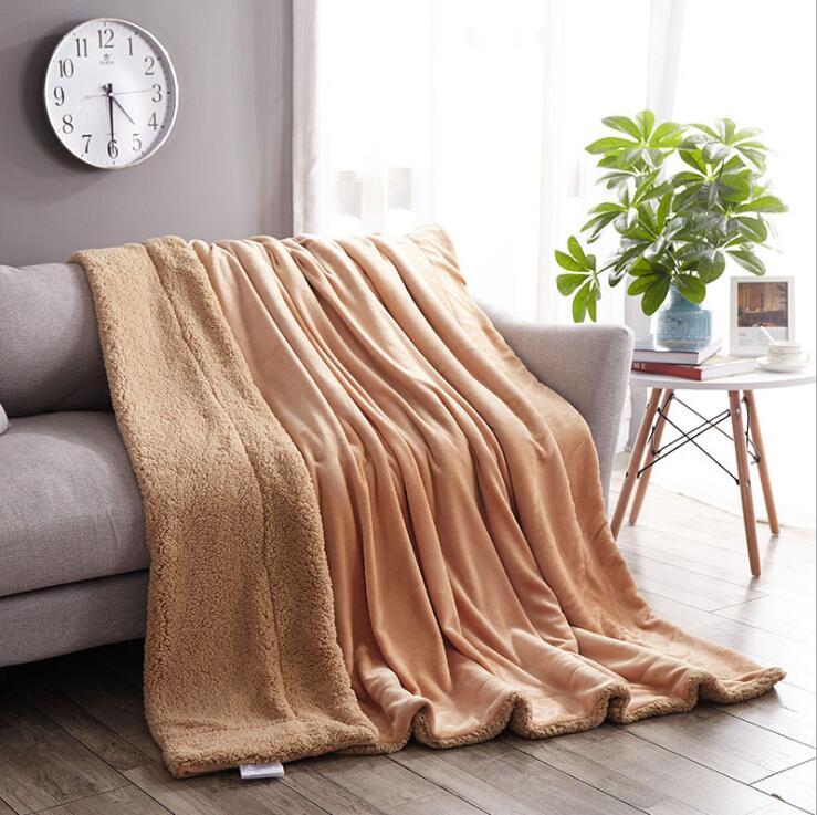 

Double layer Flannel Blanket Coral S sofa air Throw Travel Manta Soft Blanket For Beds Throws Fleece Manta Coberto