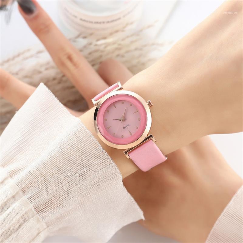 

Arabic Numerals Simple Ladies Prismatic Glass Quartz Watch Starry Sky Female Clock Quartz Wristwatch Women1