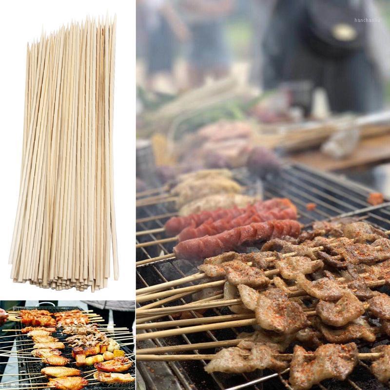 

880pcs 25cm Bamboo Sticks BBQ Skewers Disposable Meat Vegetables Skewers Candy Stick Barbecue Needle Set For Picnic Camping1