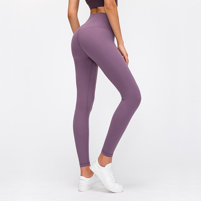 

Women's Naked Feeling High Waist Gym Sport Tights Squat Proof Yoga Pants Lightweight Fitness Legging With Hidden Pocket D190371, Lake blue