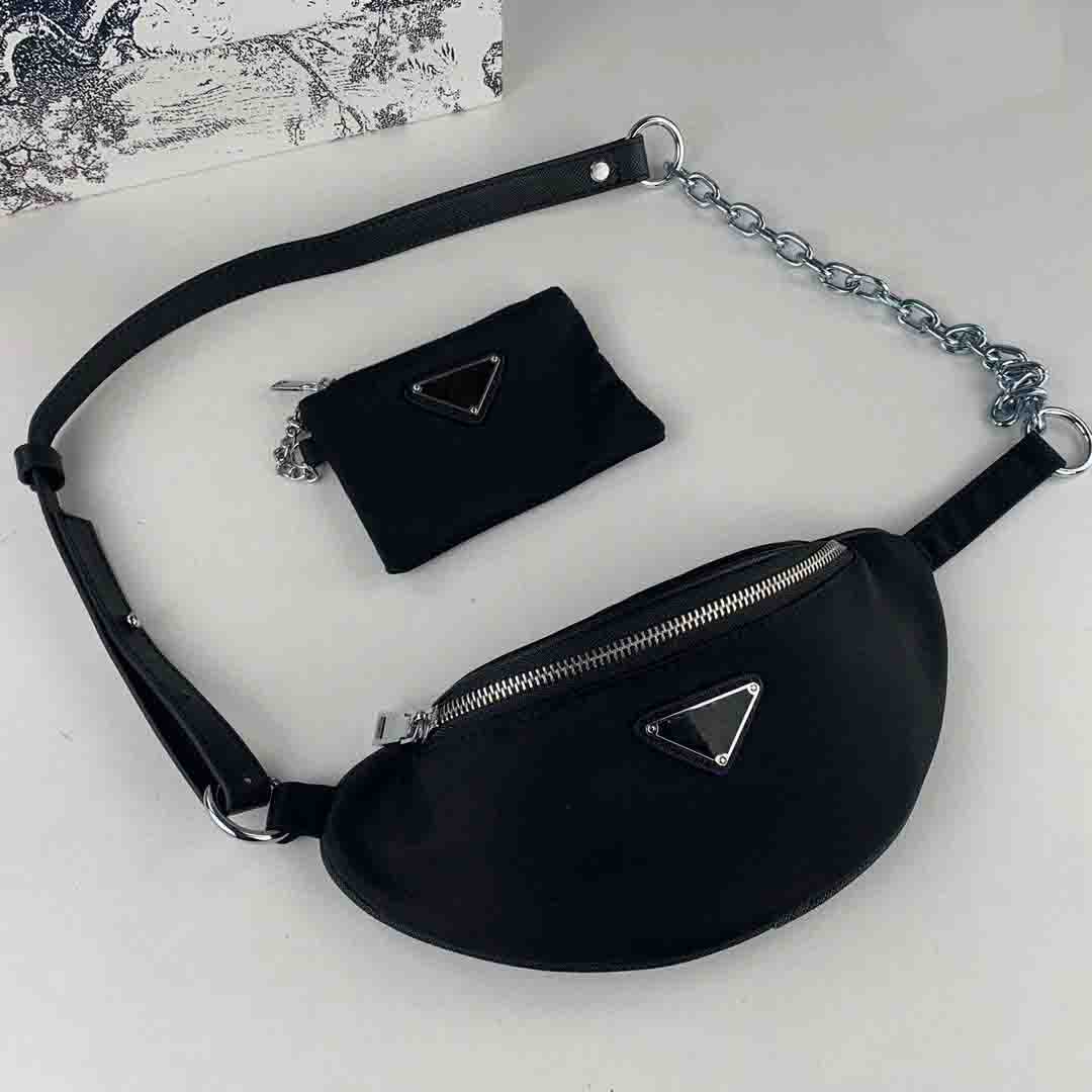 

Handbags Purses Leather Waist Bags Women Men Shoulder Bags Belt Bag Women Pocket Bags summer waist bag 99313, Black