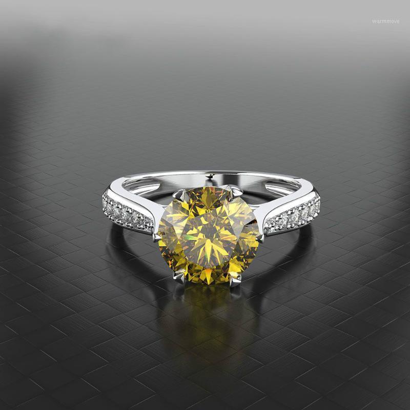 

Classic Retro S925 Silver Ring Pink Yellow Stone Cubic Zircon Women Ring wedding Jewelry Wholesale1