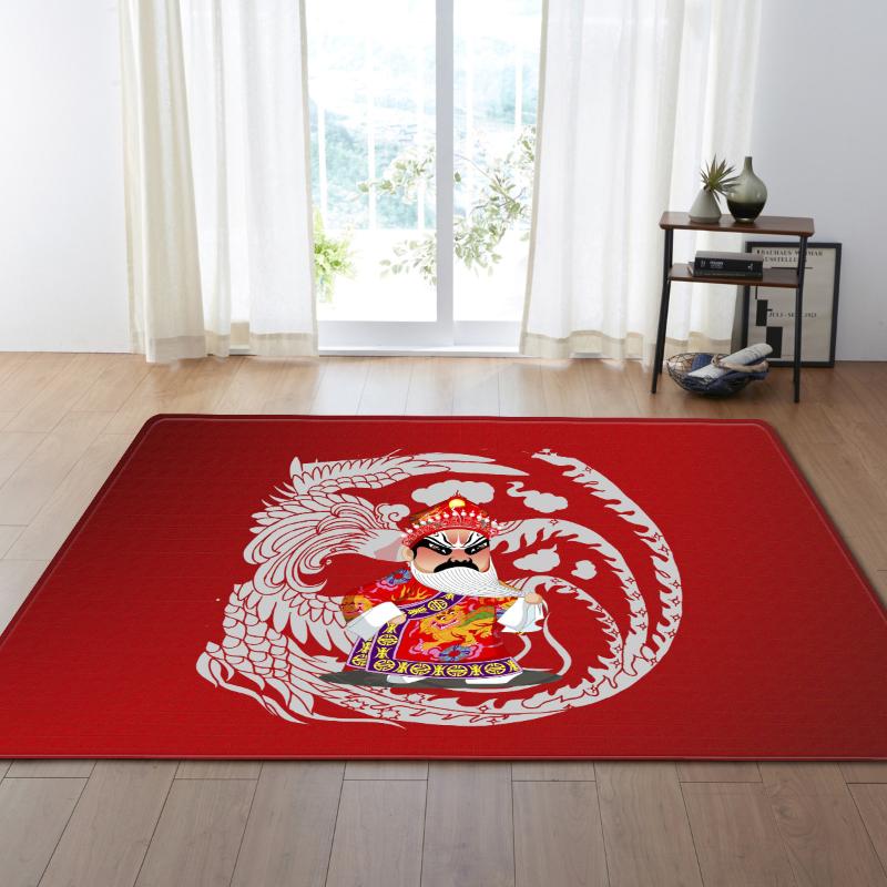 

Beijing Opera 3D Printing Hallway Carpets, Bedroom Living Room Table Rugs, Kitchen Bathroom Antiskid Mats, D-283