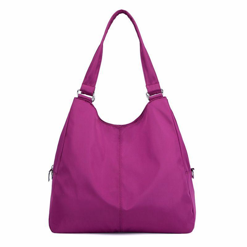

Hot Women Handbag Casual Large Shoulder Bag Nylon Tote Purple Handbags Mummy Shopping Bags Waterproof bolsas Black, Blue