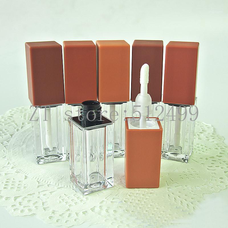 

40pcs 5ml DIY New Pumpkin Color Empty Lip Gloss Tube Elegant Reddish Brown Cosmetic Lipbalm Liquid Lipstick Refillable bottle1