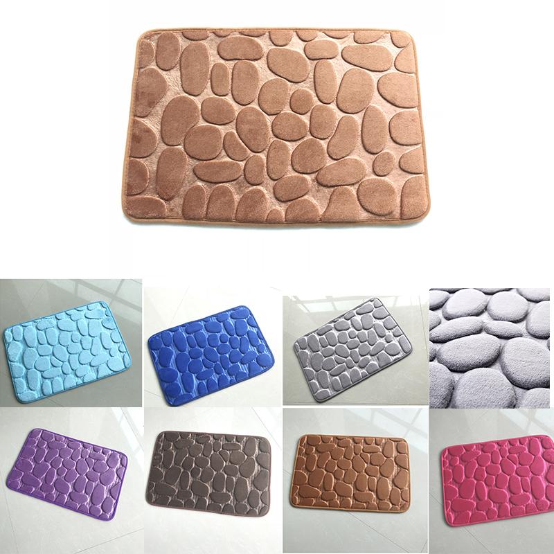 

SKTN 50*80cm Colorful Bath Mat Bathroom Memory Foam Mat Carpet Water Absorption Rug Floor Anti Slip Soft Rug Mats Kitchen Carpet
