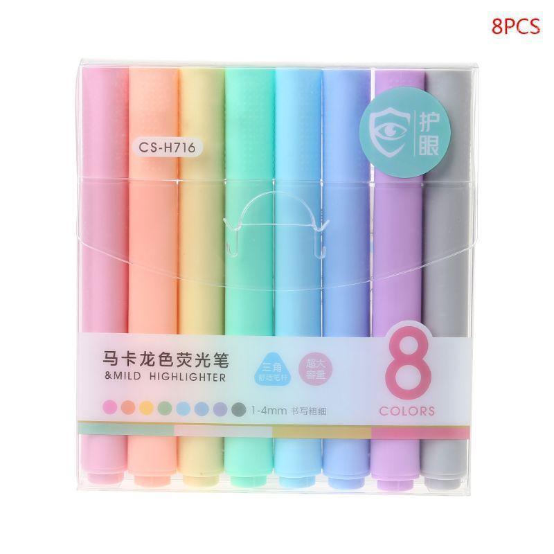 

8pcs/set Creative Fluorescent Pen Highlighter Pencil Candy Color Drawing Marker1