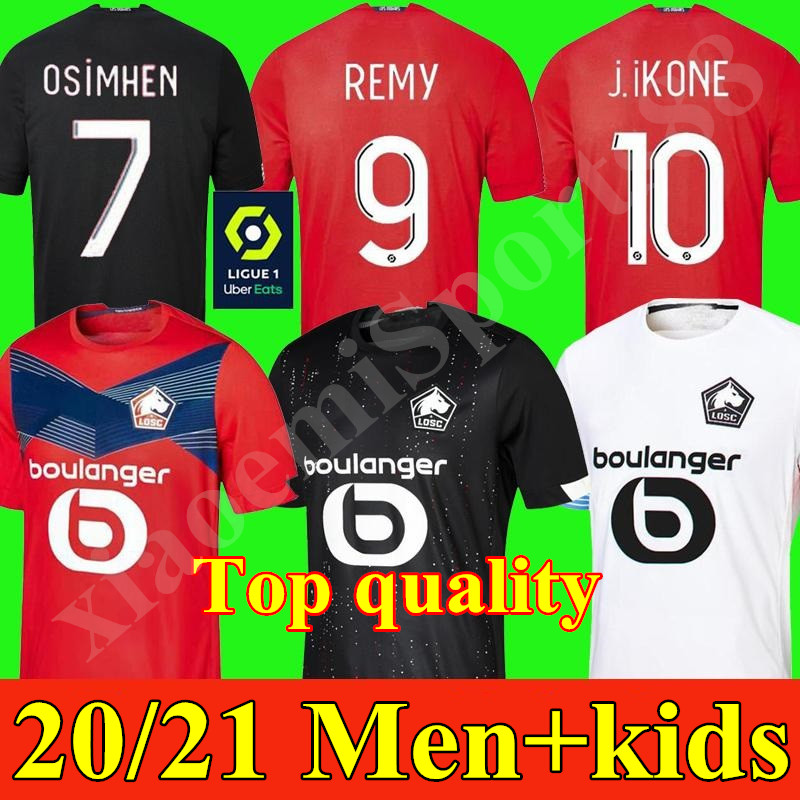 

LOSC Lille New 2020 2021 soccer jerseys DAVID FONTE BAMBA YAZICI football shirt  21 Lille Olympique JIKONE 10 maillot Adult Kids Kit, Kids size 16-28